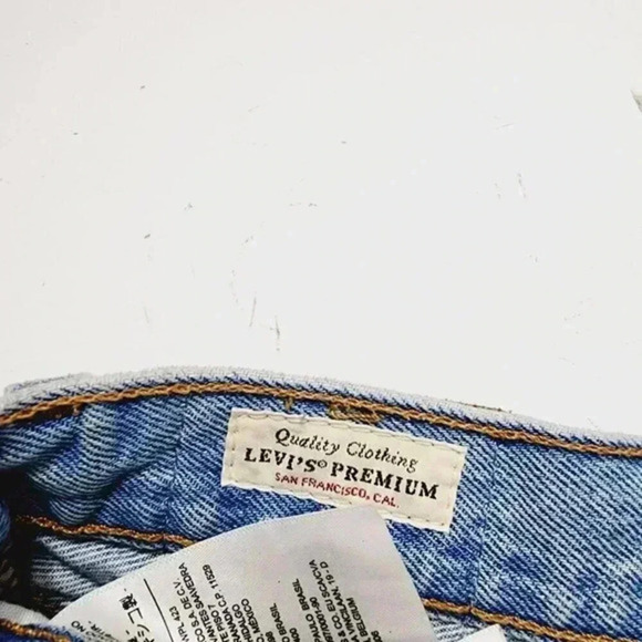 Levi's 501‎ Premium Big E Distressed Ripped Cut off Jean Shorts Women's 28 614 - Picture 6 of 9